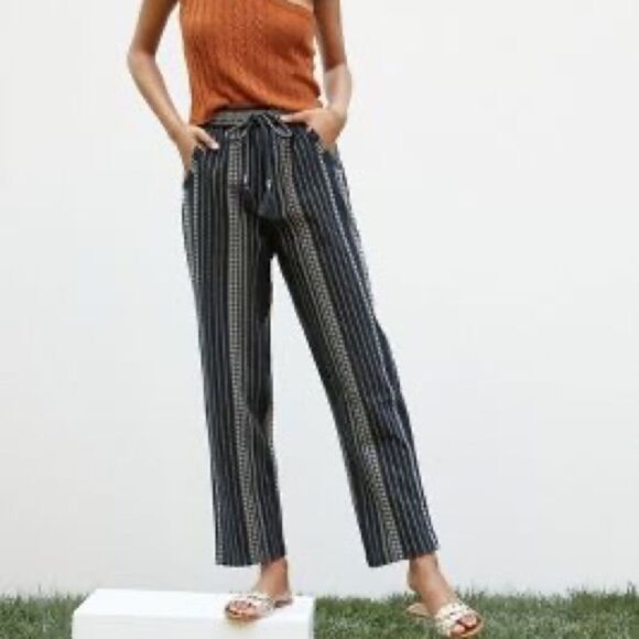 Anthropologie Essential Striped Beach Pants - Picture 1 of 6